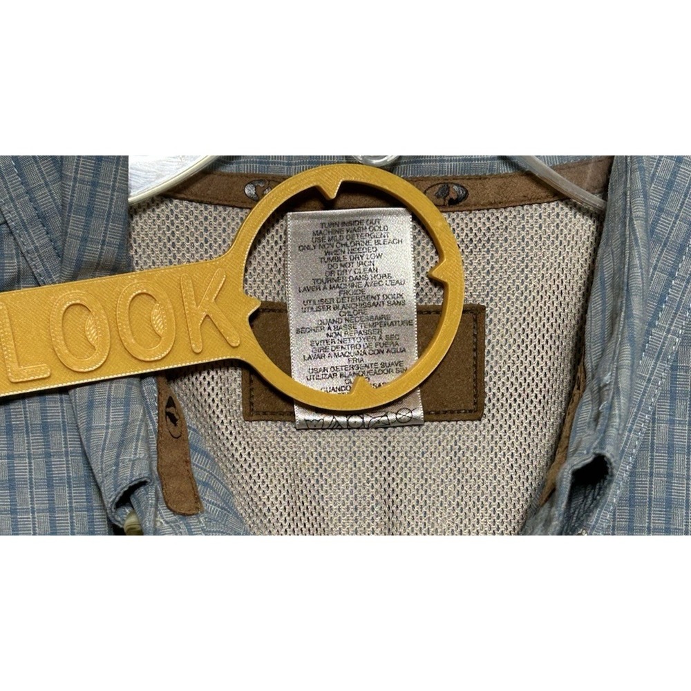 Mossy Oak Fishing Blue Performance Vented Shirt‎ Button Down SZ XL Boating - Picture 12 of 16